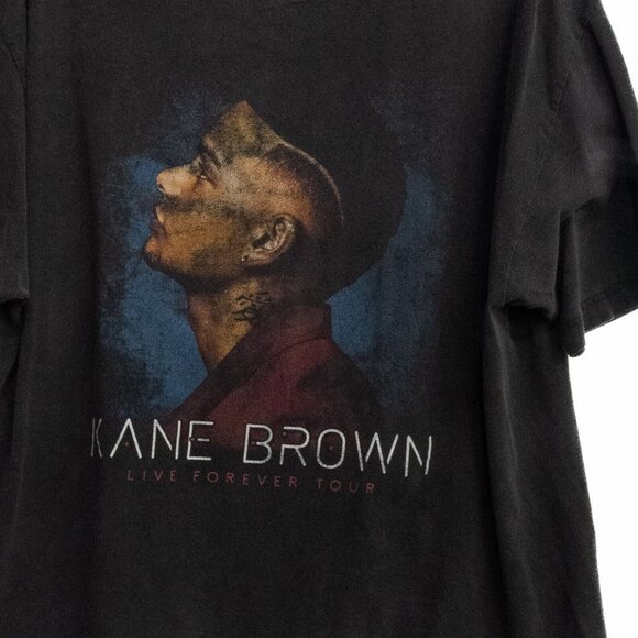Kane Brown Mens Black Graphic Tee Live Forever Tour Pullover Short Sleeve XL - Picture 6 of 8